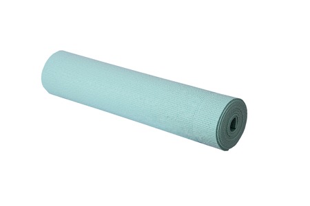 turquoise yoga mat on a white background ,isolatedの写真素材