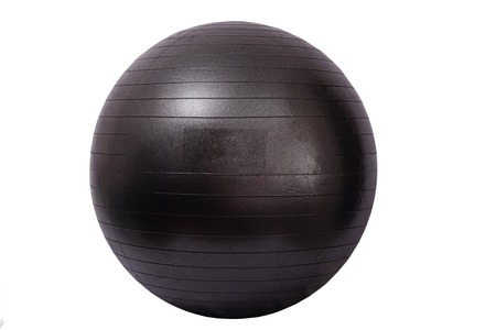 Close up of an fitness ball isolated on white backgroundの写真素材