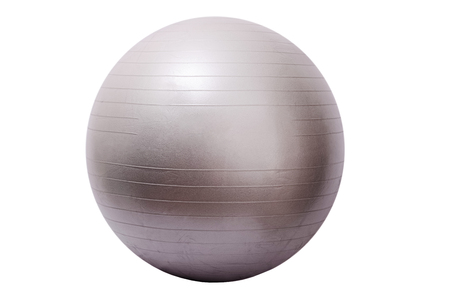 Close up of an fitness ball isolated on white backgroundの写真素材