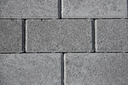 Stone pavement in perspective. Stone pavement texture.の写真素材