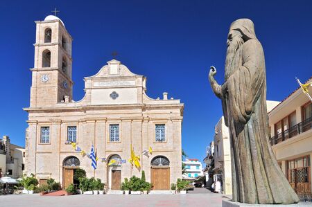 The Cathedral Church of Chania Church of the Trimartyri, Greece Western Crete.の写真素材
