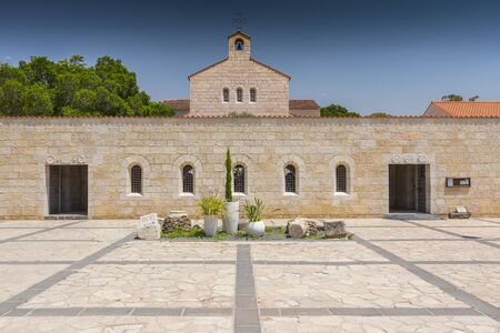 Church of Multiplication in Tabgha on the Sea of Galilee, Israel.の写真素材