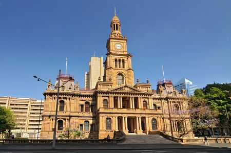 The Sydney Town Hall is a late 19th century building in the city of Sydney, the capital city of New South Wales, Australia.のeditorial素材