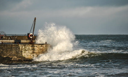 A calm day in Portrush Northern Irelandの写真素材