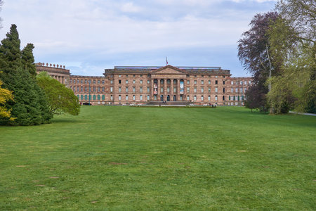 castle wilhelmsh?he, kassel, germany, 18th century, view from park,のeditorial素材