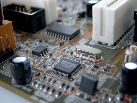 Detail of a mainboard