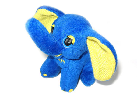 Lovely blue elephant toyの写真素材