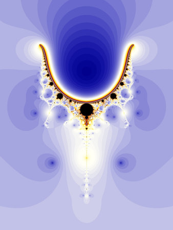 Empty glass fractal generatedの写真素材