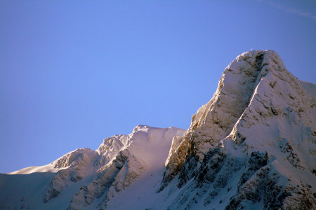 Winter landscape with in Romanian Alps - Fagaras