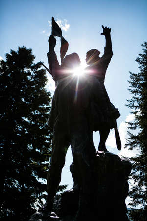 Silhouette statueの写真素材