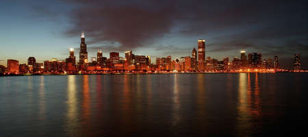 chicago skylineの写真素材