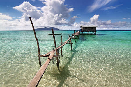 tropical island beach sceneryの写真素材