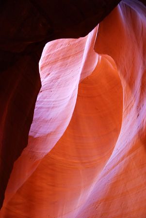 Antelope Canyon beautiful colors in the sunの写真素材