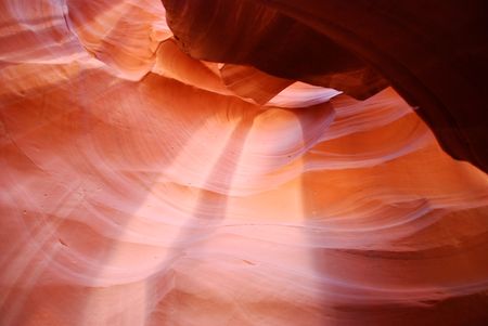 Antelope Canyon beautiful colors in the sunの写真素材