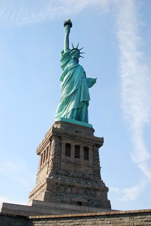 Statue of Liberty in New York in a sunny dayの写真素材
