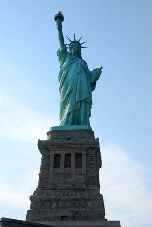 Statue of Liberty in New York in a sunny dayの写真素材