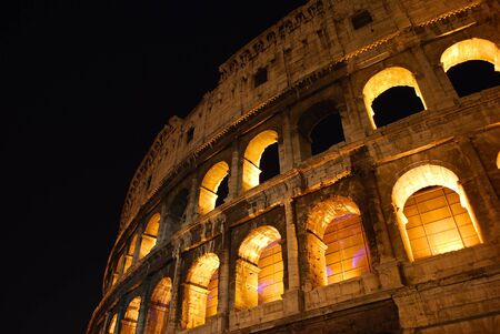 view of the coliseum of ancient Romeの写真素材