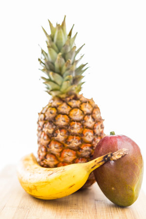 Closeup of Fresh Fruit in Bright Studio with a shallow depth of field.の写真素材