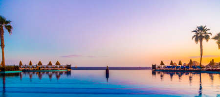 Pool at a Luxury Beach Resort in Mexicoのeditorial素材