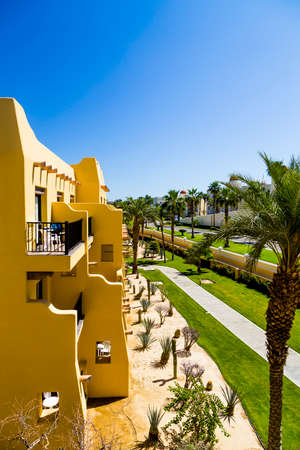 View of the Grounds at a Luxury Resort Hotelのeditorial素材