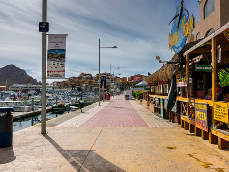 Boardwalk in Cabo San Lucas, Mexicoのeditorial素材