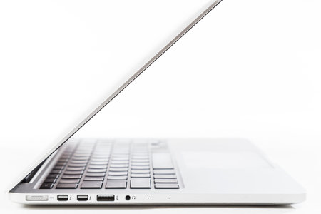 Laptop on a bright background