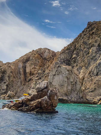 The Rock Formation of Land's End, Baja California Sur, Mexico, near Cabo San Lucasの写真素材