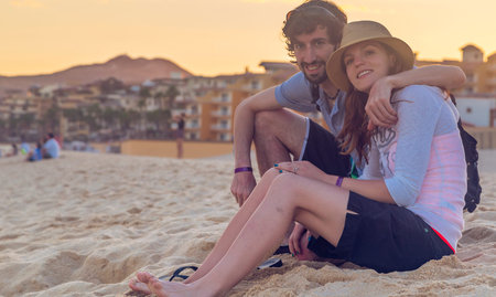 The Pacific Ocean in Cabo San Lucas Mexicoの写真素材