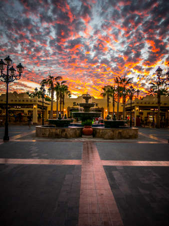 A beach resort sunset viewのeditorial素材