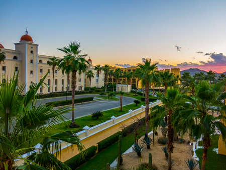 View of the Grounds at a Luxury Resort Hotelのeditorial素材