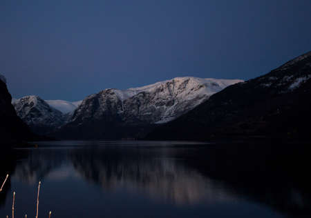 Scenic Mountain views in Winterの写真素材