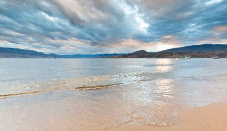 sunset view on the landscapeの写真素材