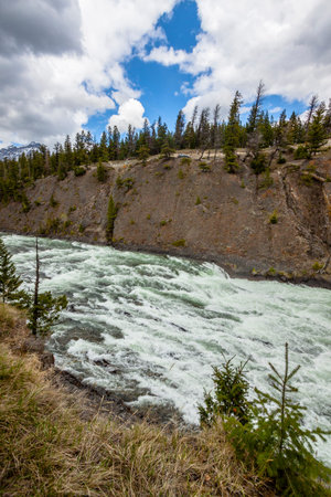 scenic view of Banff National park in Canadaの写真素材