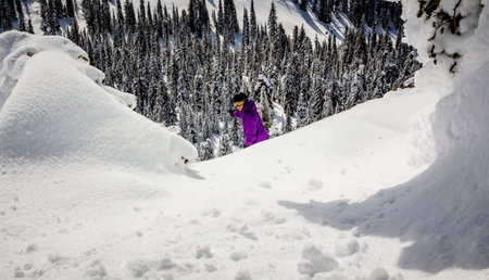 snowboarder winter view