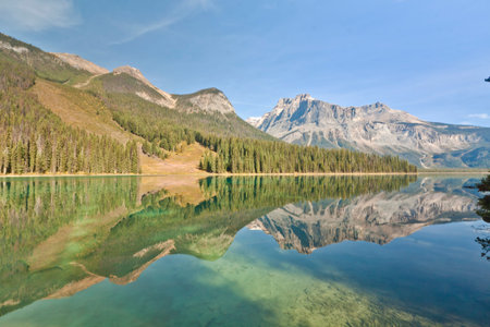 scenic view of Emerald Lake in BC Canada