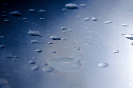 water droplets closeup view