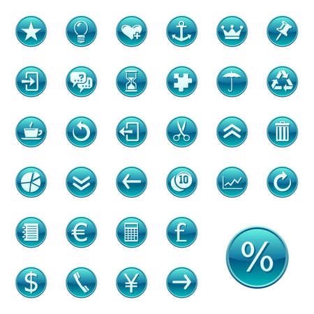 Web icons, buttons. Round series 2のイラスト素材