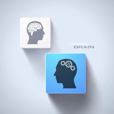 Human brain conceptのイラスト素材