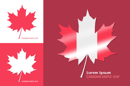 Canadian maple leaf symbol. Vector illustrationのイラスト素材
