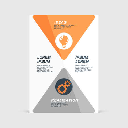 Corporate design of paper flyer or brochure coverのイラスト素材