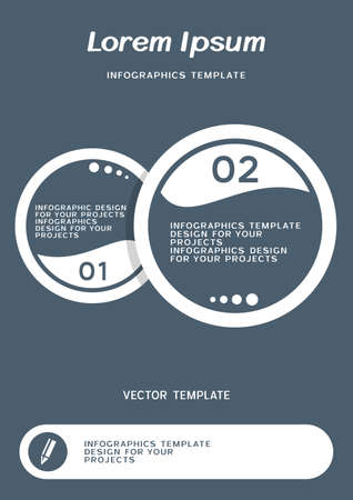 Brochure cover or web banner design with numbered steps. Vector illustrationのイラスト素材