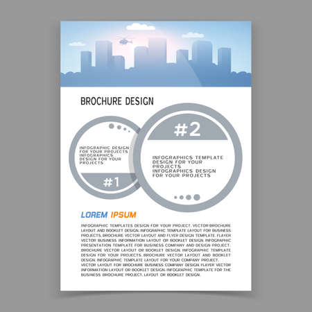 Brochure cover or web banner design. Vector illustrationのイラスト素材