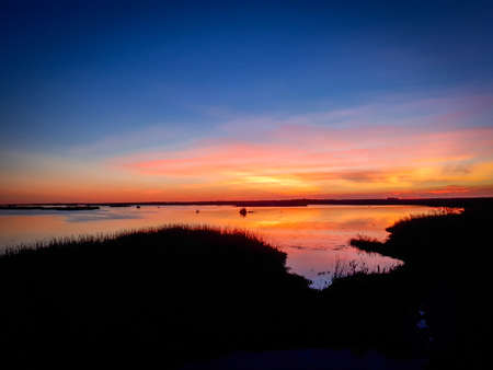 Sunset on the Santa Lucia Riverの写真素材