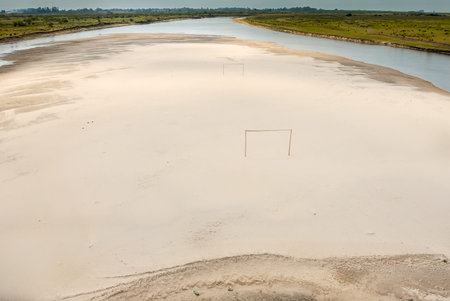 soccer field in the sand