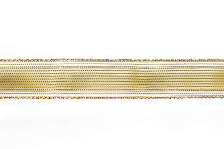 golden ribbon on white backgroundの写真素材