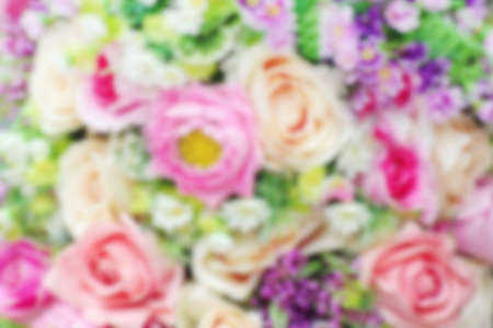 Blurred rose flower colorful soft background, Abstract soft rose flower for wedding card or valentine background, Blur flower Rose colorful wallpaperの写真素材