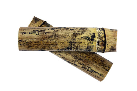 Sugarcane burn, Cane, piece of sugar cane, Sugarcane heap, Sugarcane isolated white backgroundの写真素材