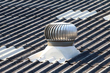 Ventilation heater on roofの写真素材