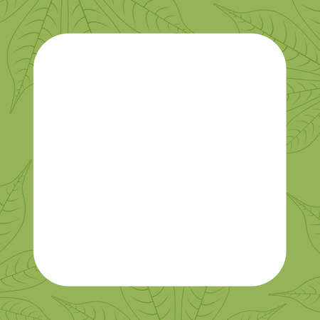 banner frame empty and copy space with graphic cassava leaf nature sketch art line background, leaf hand drawn banner frame for potato organic menu foods, drawing leaf for banner template agriculturalのイラスト素材