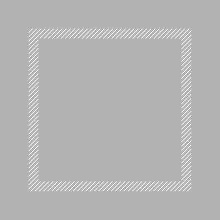 fashionable frame grey pastel color flat lay style and square for copy space, empty frame grey for banner design, template of grey frame banner blank for advertising graphic beauty cosmetics fashionのイラスト素材